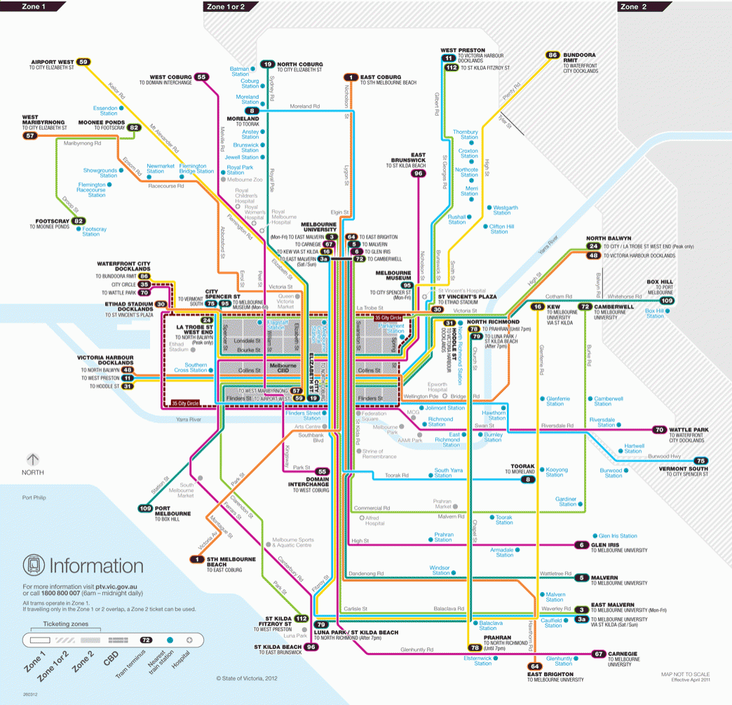 melbourne tram map に対する画像結果